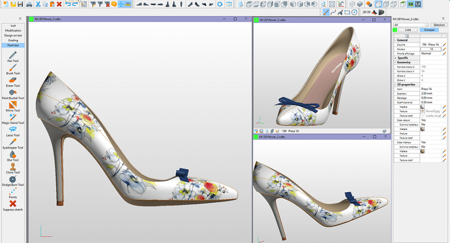 A shoe being designed in CAD so it can be printed and displayed. Photo Source: Romans CAD